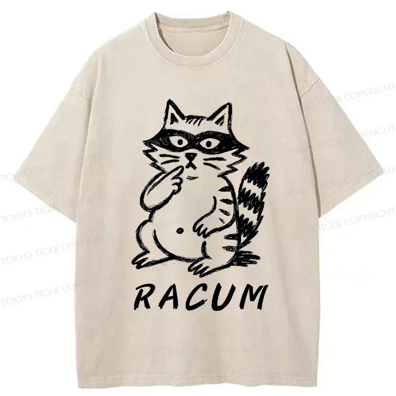 Tokyo-Tiger Cunning Raccoon Washed T-Shirt