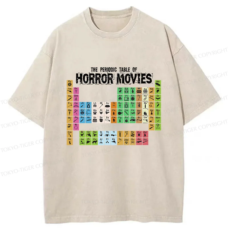 Tokyo-Tiger Horror Elements Washed T-Shirt