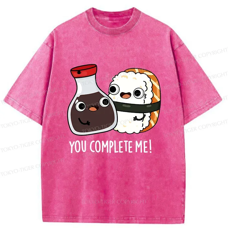 Tokyo-Tiger Soy Sauce And Sushi Washed T-Shirt