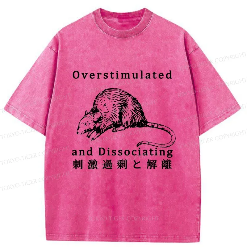 Tokyo-Tiger Stimulated Mice Washed T-Shirt