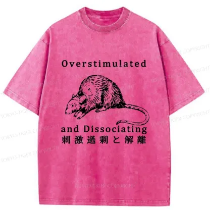 Tokyo-Tiger Stimulated Mice Washed T-Shirt