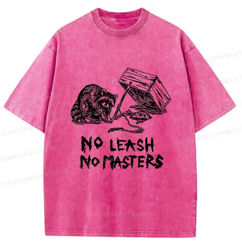 Tokyo-Tiger Raccoon Waiting For Prey Washed T-Shirt