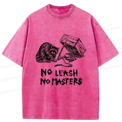 Tokyo-Tiger Raccoon Waiting For Prey Washed T-Shirt