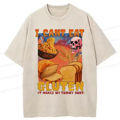 Tokyo-Tiger I Can't Eat Gluten Washed T-Shirt