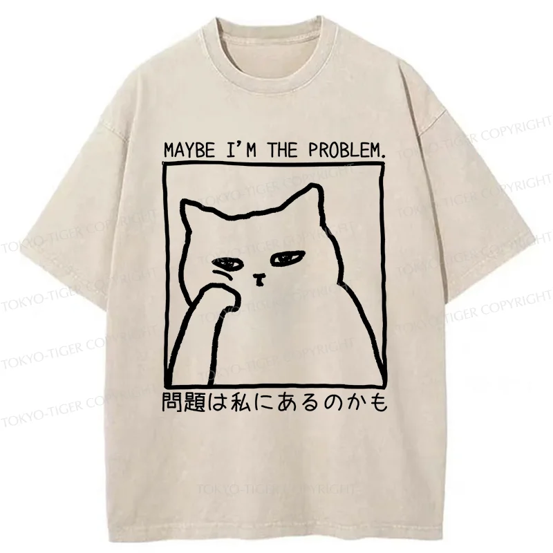 Tokyo-Tiger Cat Is Doubting Itself Washed T-Shirt