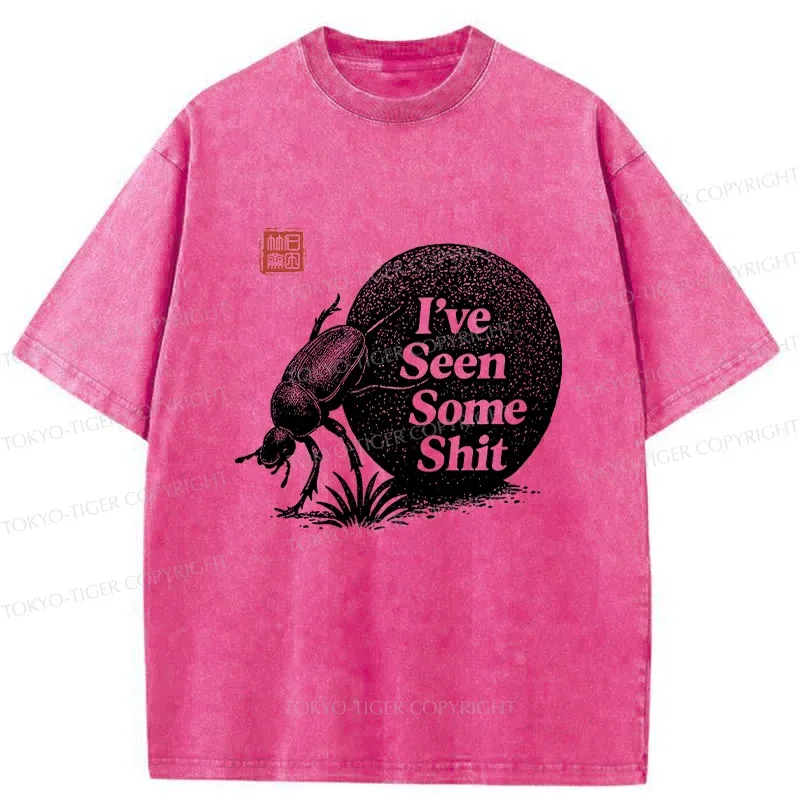 Tokyo-Tiger Funny Dung Beetle Washed T-Shirt Sale