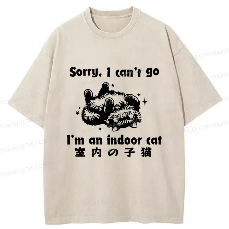 Tokyo-Tiger House Cat Washed T-Shirt