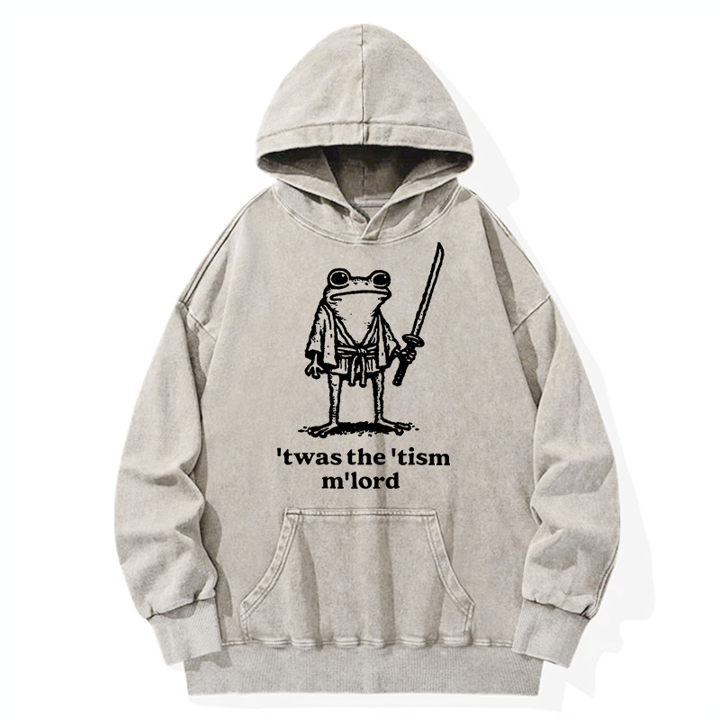 Tokyo-Tiger Focused Samurai Frog Washed Hoodie