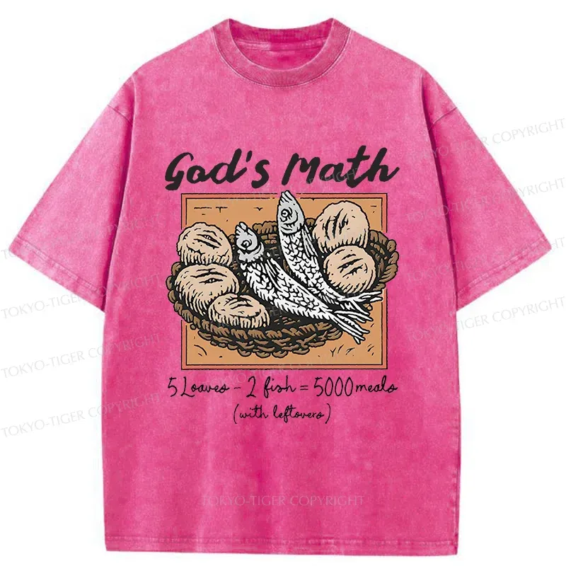 Tokyo-Tiger Five Loaves And Two Fishes Washed T-Shirt