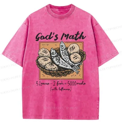 Tokyo-Tiger Five Loaves And Two Fishes Washed T-Shirt