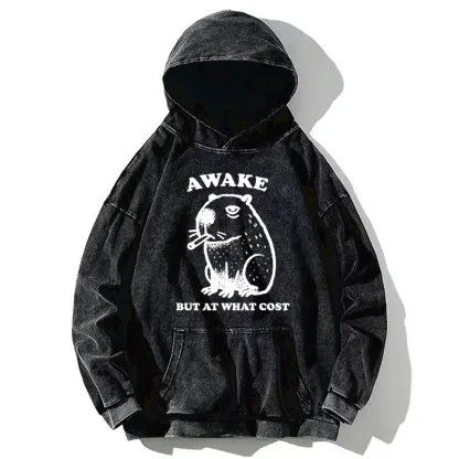 Tokyo-Tiger Smoking Capybara Washed Hoodie
