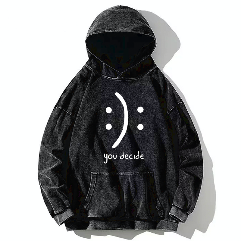 Tokyo-Tiger Laugh Or Sad Washed Hoodie