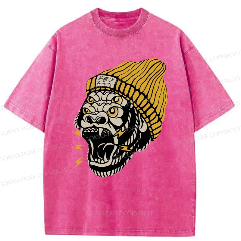 Tokyo-Tiger Howler Monkey Washed T-Shirt