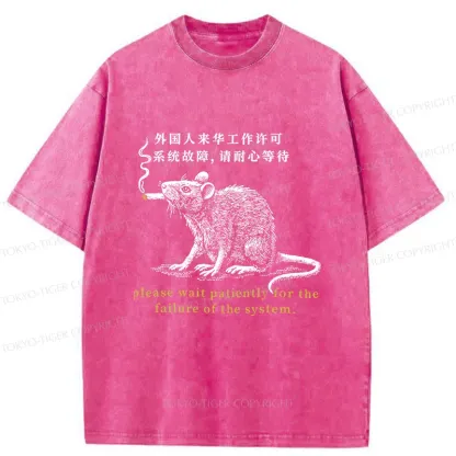 Tokyo-Tiger Travel Permit Washed T-Shirt