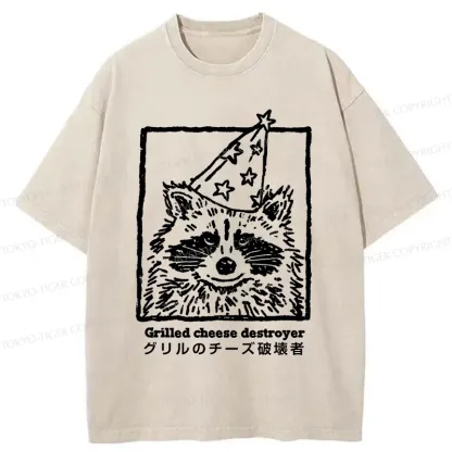 Tokyo-Tiger Cute Destroyer Washed T-Shirt