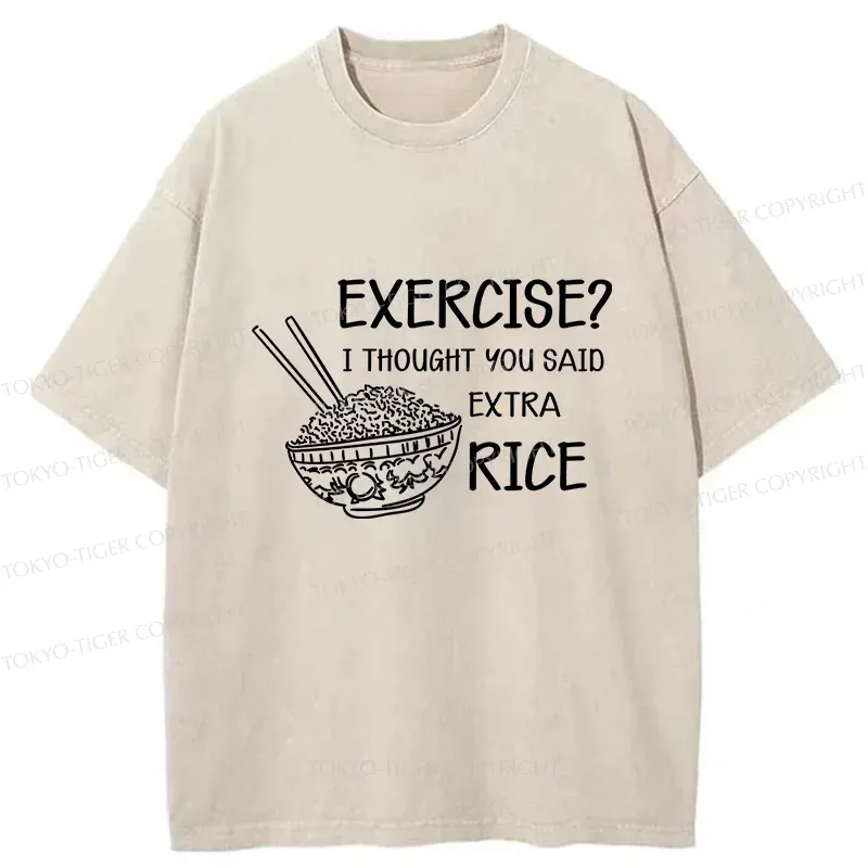 Tokyo-Tiger Exercise Or Extra Rice Washed T-Shirt Sale