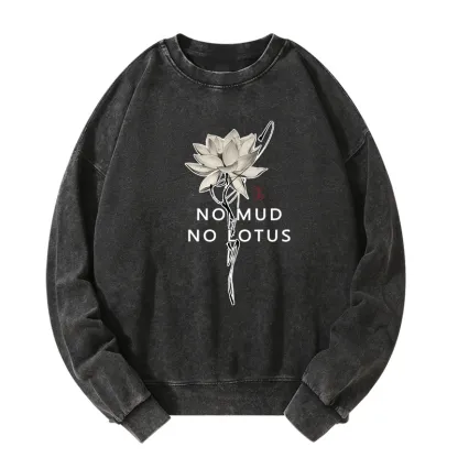 Tokyo-Tiger Japanese Zen Lotus Washed Sweatshirt