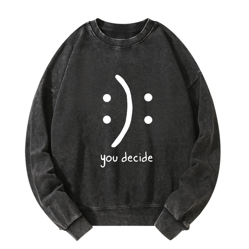 Tokyo-Tiger Laugh Or Sad Washed Sweatshirt