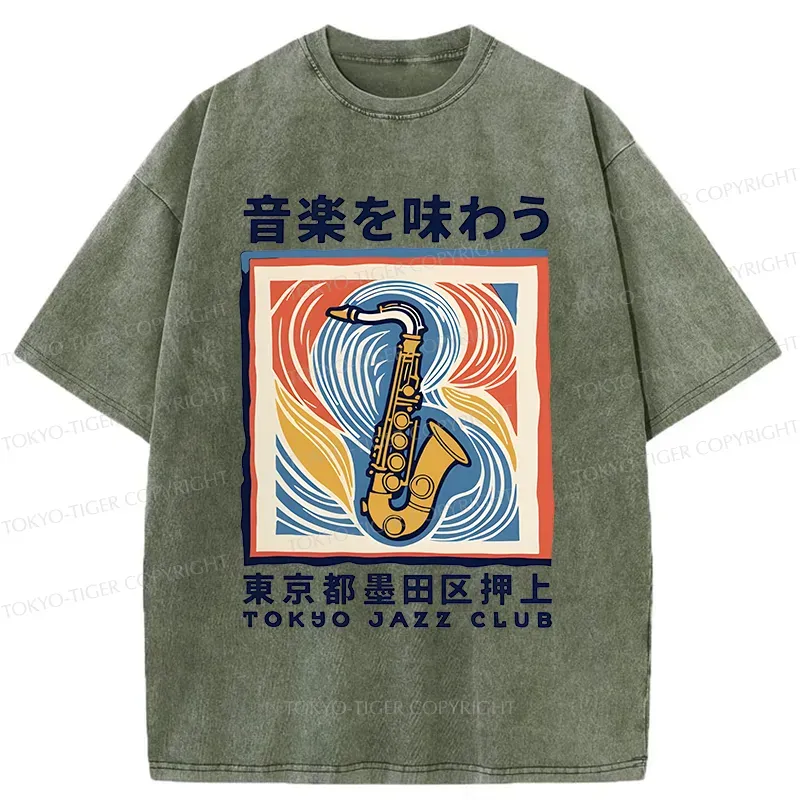 Tokyo-Tiger Tokyo Music Washed T-Shirt