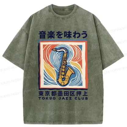Tokyo-Tiger Tokyo Music Washed T-Shirt