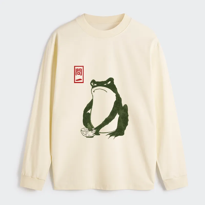 Tokyo-Tiger Woodblock Print Frog Classic Long Sleeve T-Shirt