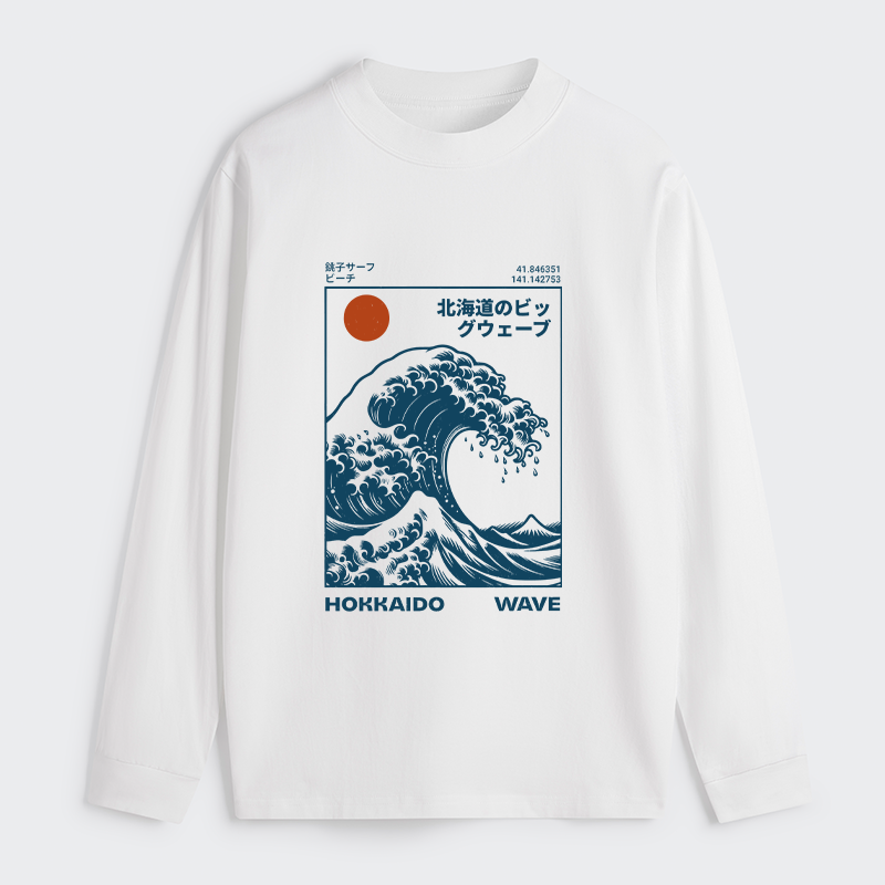 Tokyo-Tiger Hokkaido Wave Japan Classic Long Sleeve T-Shirt