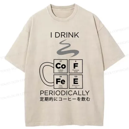 Tokyo-Tiger Coffee Elements Washed T-Shirt