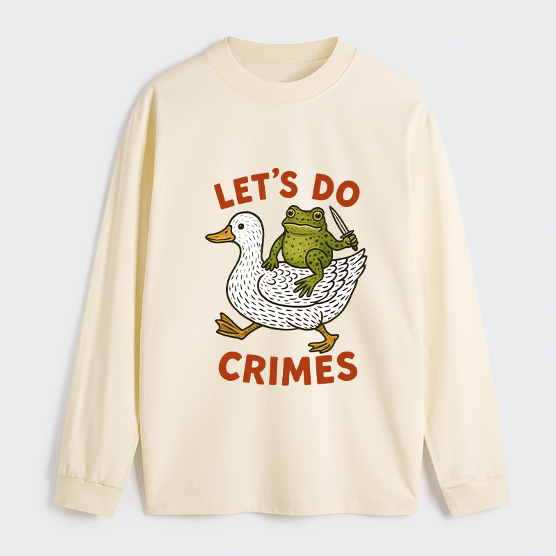 Tokyo-Tiger Frog Ready To Commit Crime Long Sleeve T-Shirt