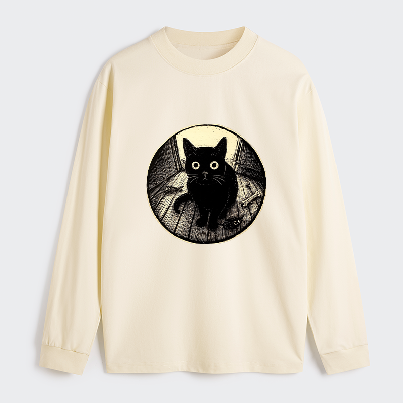 Tokyo-Tiger Waiting Black Cat Classic Long Sleeve T-Shirt