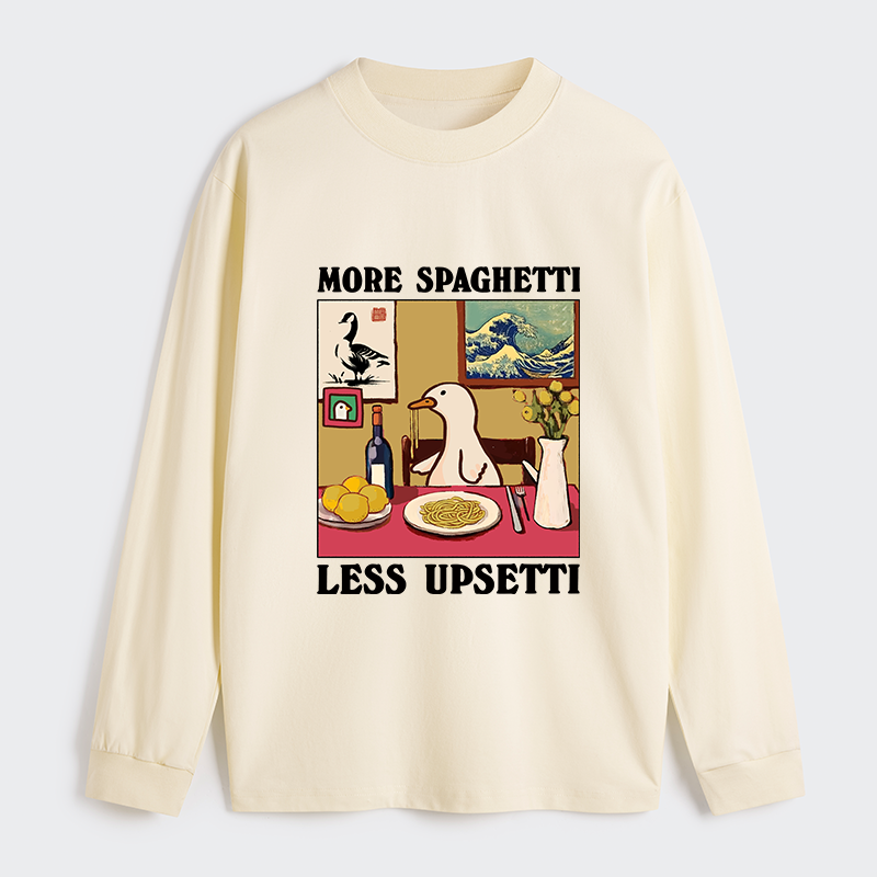 Tokyo-Tiger More Spaghetti Less Upsetti Goose Classic Long Sleeve T-Shirt