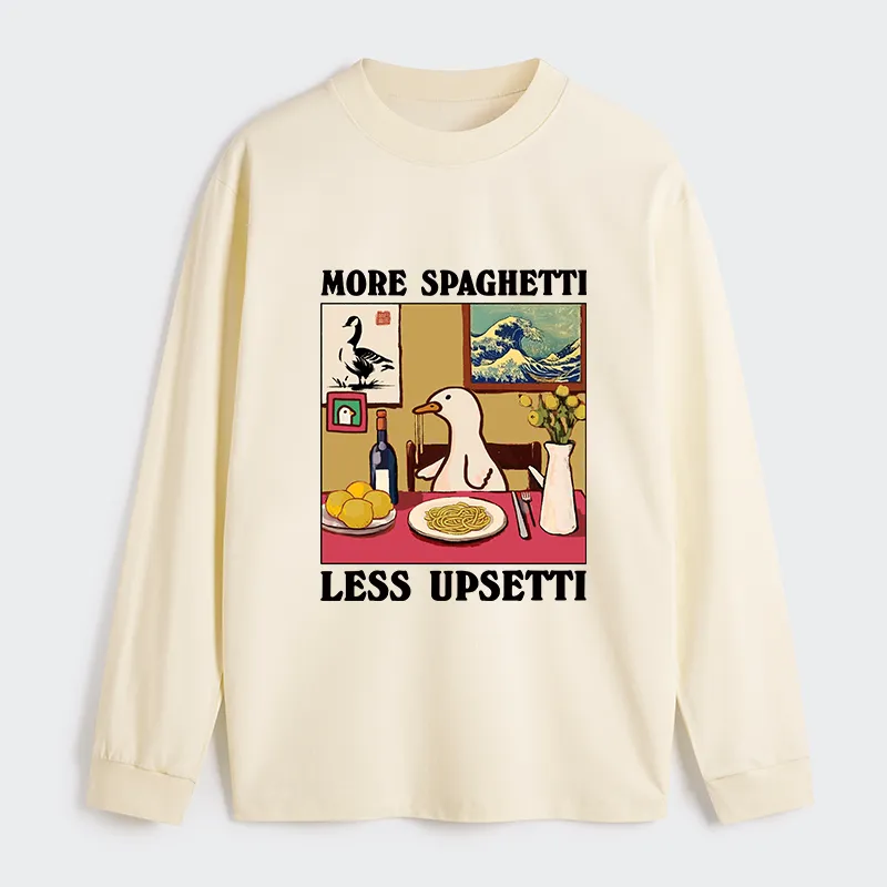 Tokyo-Tiger More Spaghetti Less Upsetti Goose Classic Long Sleeve T-Shirt