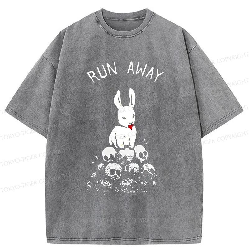 Tokyo-Tiger Man-eating Rabbit Washed T-Shirt
