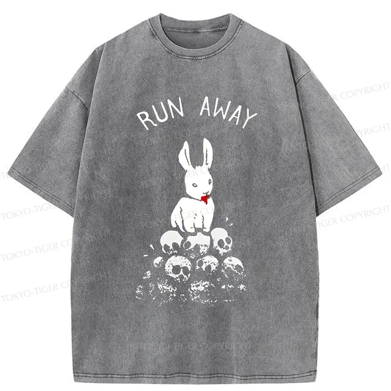 Tokyo-Tiger Man-eating Rabbit Washed T-Shirt
