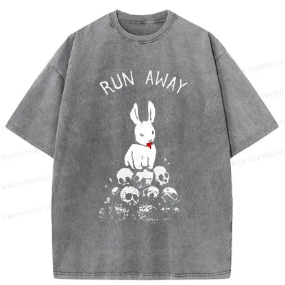 Tokyo-Tiger Man-eating Rabbit Washed T-Shirt