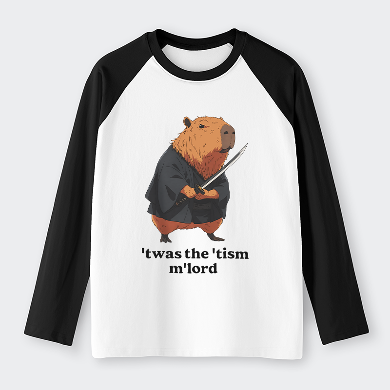 Tokyo-Tiger Focused Samurai Capybara long sleeve T-shirt