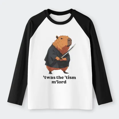 Tokyo-Tiger Focused Samurai Capybara long sleeve T-shirt