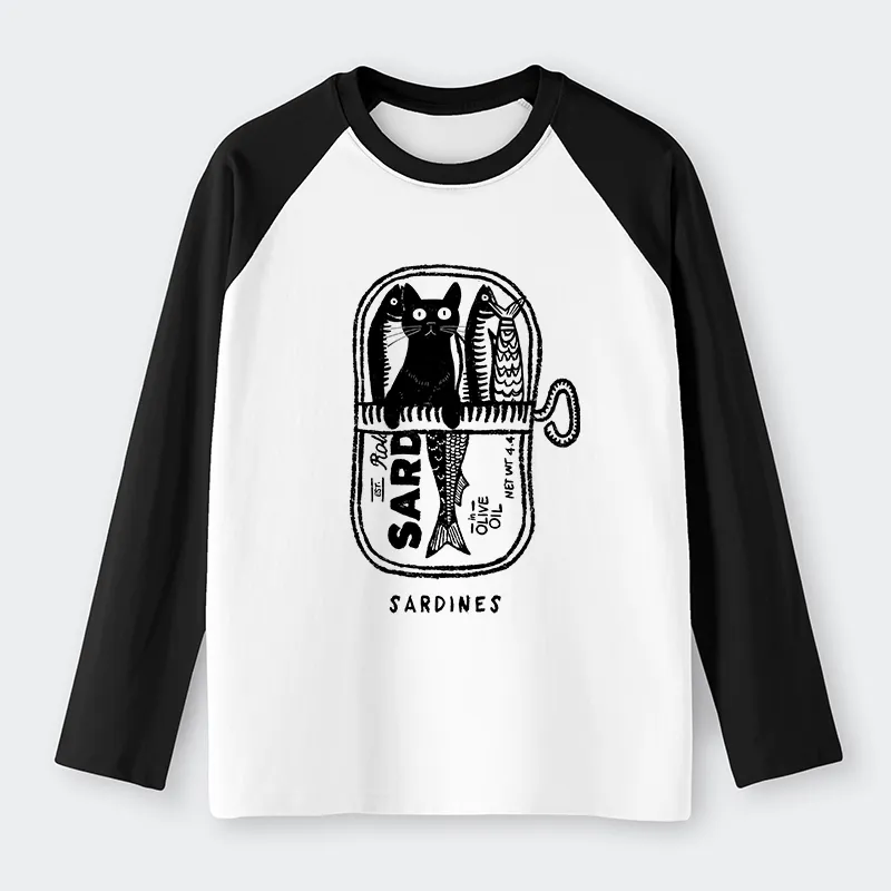 Tokyo-Tiger Cat Hiding In A Sardine Can long sleeve T-shirt