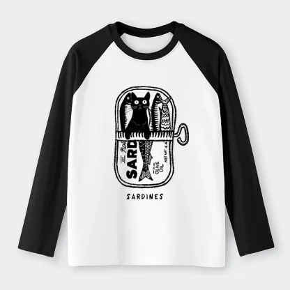 Tokyo-Tiger Cat Hiding In A Sardine Can long sleeve T-shirt