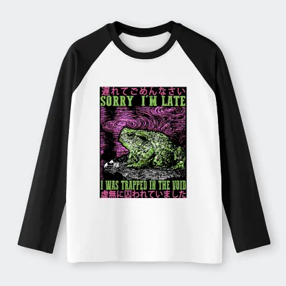 Tokyo-Tiger Frogs Trapped In The Void Raglan Long Sleeve T-shirt