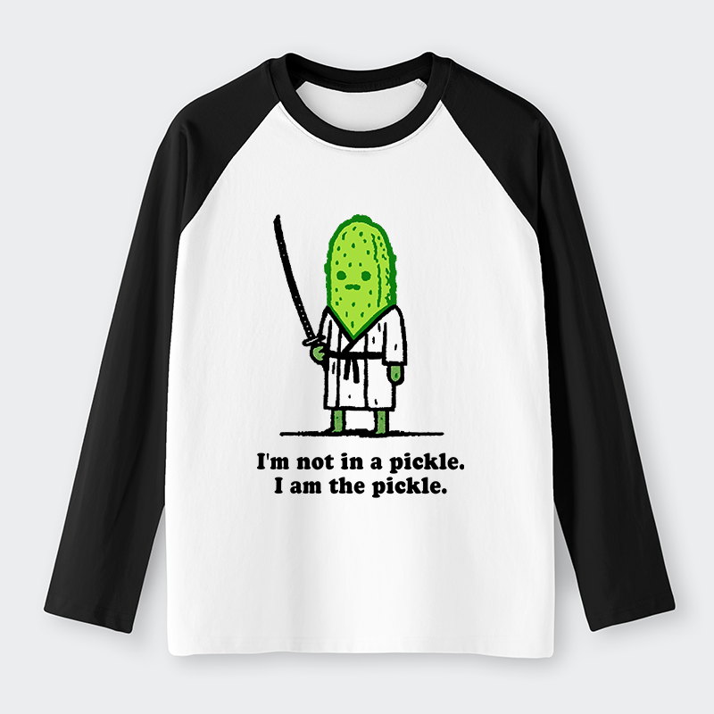 Tokyo-Tiger Funny Cucumber Samurai Raglan Long Sleeve T-shirt