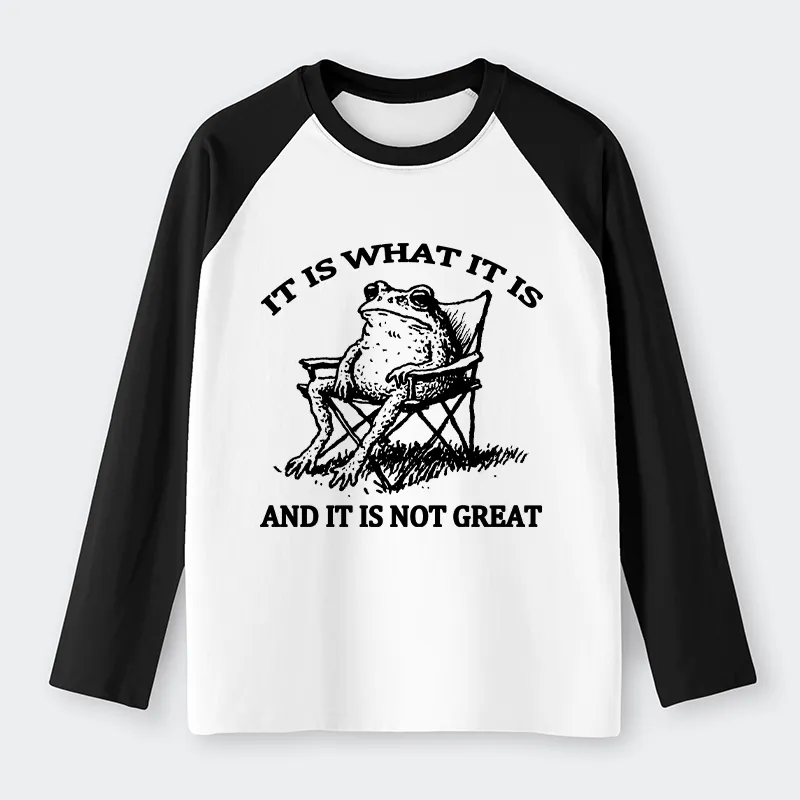 Tokyo-Tiger Resting Frog Funny Raglan Long Sleeve T-shirt