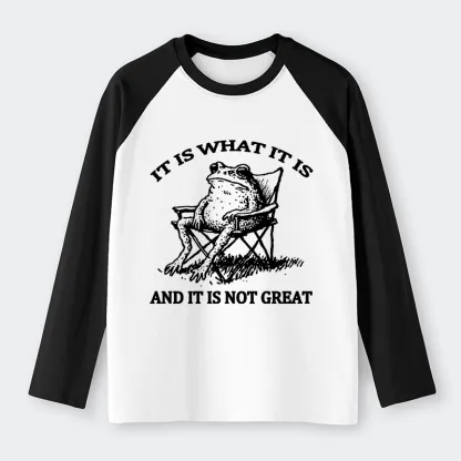 Tokyo-Tiger Resting Frog Funny Raglan Long Sleeve T-shirt