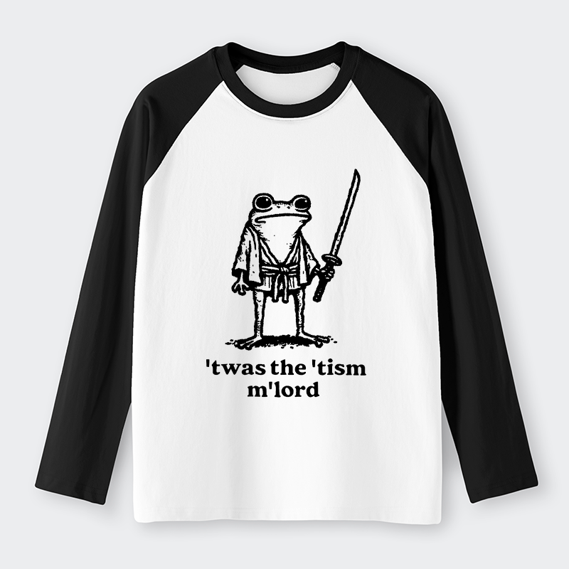 Tokyo-Tiger Focused Samurai Frog Raglan Long Sleeve T-shirt