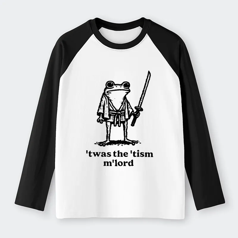 Tokyo-Tiger Focused Samurai Frog Raglan Long Sleeve T-shirt