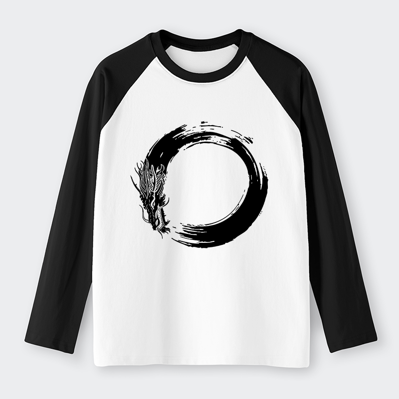 Tokyo-Tiger Dragon's Circle Raglan Long Sleeve T-shirt