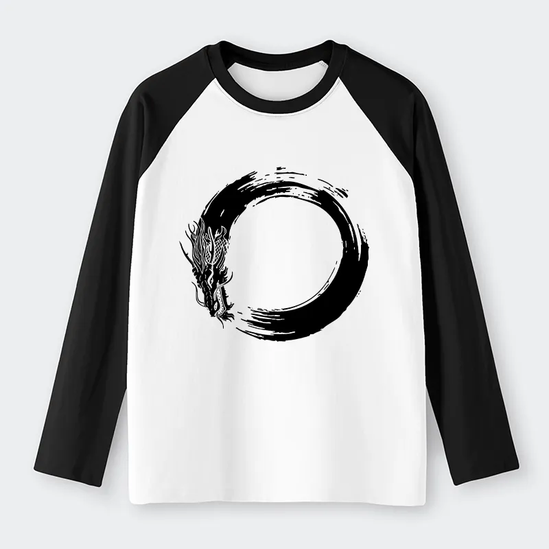 Tokyo-Tiger Dragon's Circle Raglan Long Sleeve T-shirt