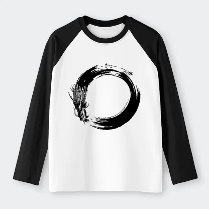 Tokyo-Tiger Dragon's Circle Raglan Long Sleeve T-shirt