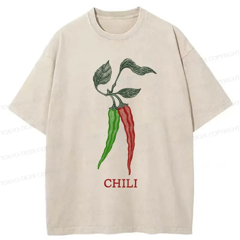 Tokyo-Tiger Red Pepper Washed T-Shirt