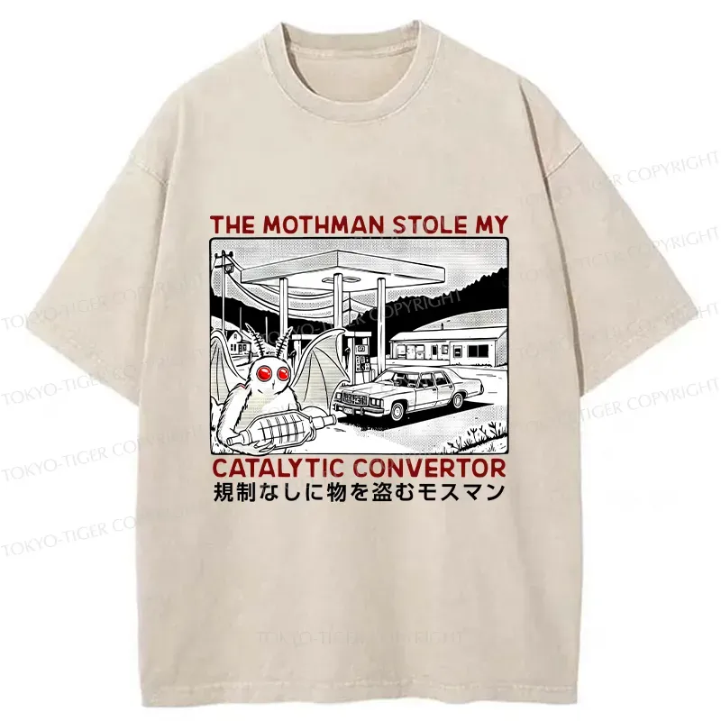 Tokyo-Tiger Mothman Is Stealing Washed T-Shirt