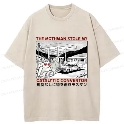 Tokyo-Tiger Mothman Is Stealing Washed T-Shirt